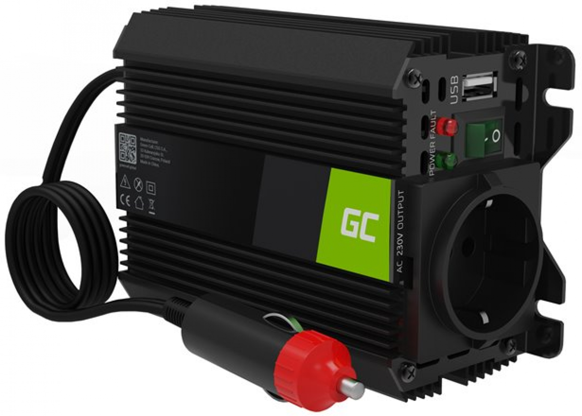 Инвертор GREEN CELL PRO, 12V, 150W-300W, Модифицирана синусоидана ниска цена с бърза доставка - BestPC.BG