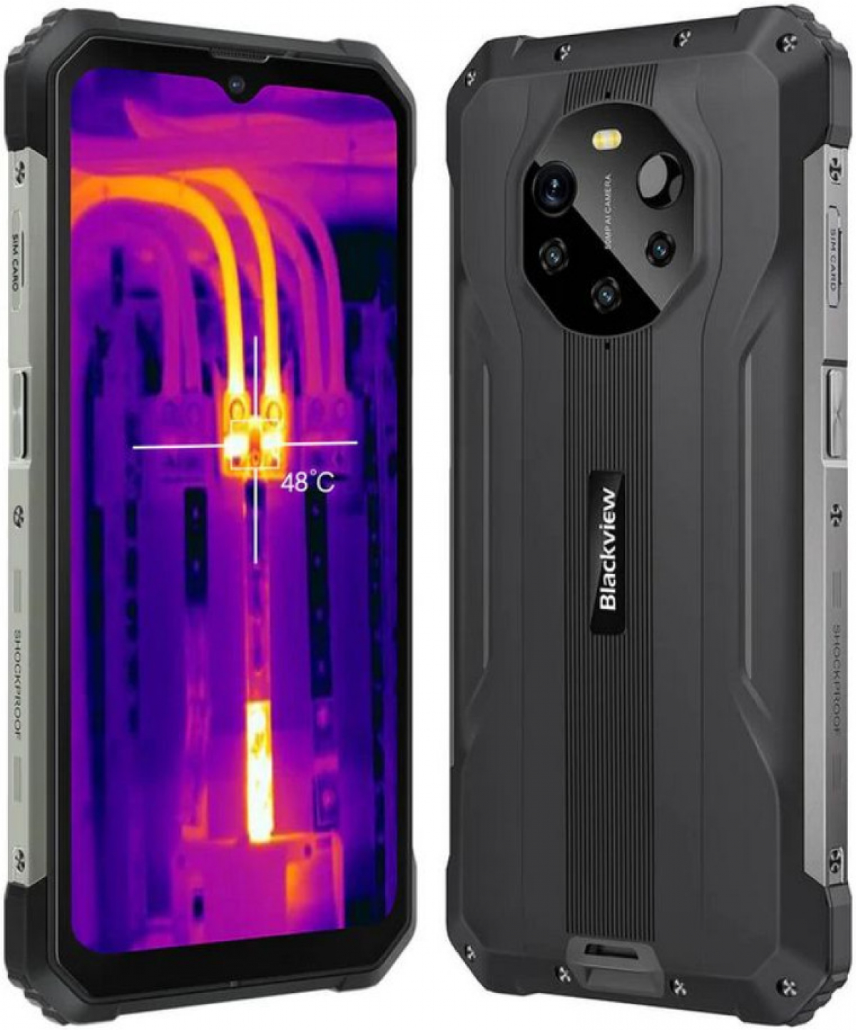 Смартфон Blackview Rugged BL8800 Pro 8GB RAM, 128GB, 6.58" FHD+ 1080x2408 IPS, Octa-core, Черенна ниска цена с бърза доставка - BestPC.BG