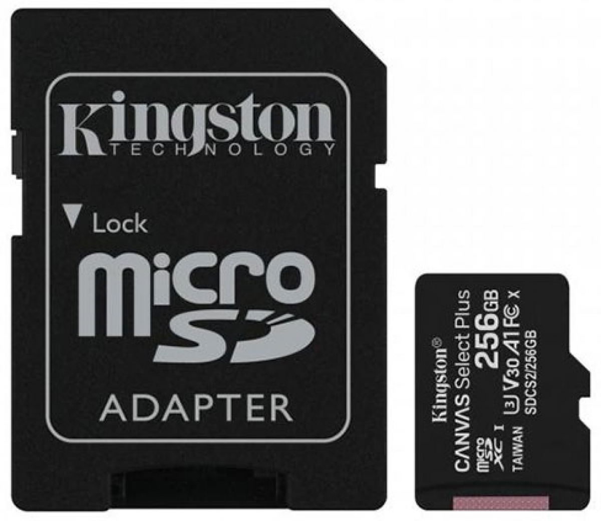 Micro SDXC 256G UHS-I Cl10+Adapt., Kingston Select+на ниска цена с бърза доставка - BestPC.BG