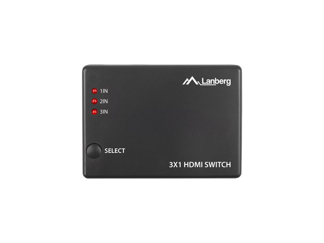 KVM продукт Lanberg Video Switch 3x HDMI + Micro USB port + Remote Controller, blackна ниска цена с бърза доставка - BestPC.BG