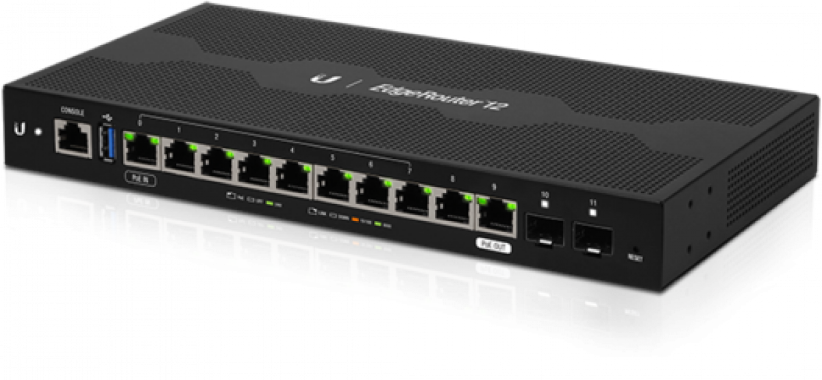 Рутер/Маршрутизатор Ubiquiti EdgeRouter 12 ER-12, 12-портов gigabit рутер с 2SFP портана ниска цена с бърза доставка - BestPC.BG