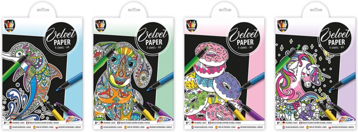 Moxy Комплект за оцветяване върху велурена хартия, асорти, 48 брояна ниска цена с бърза доставка - BestPC.BG