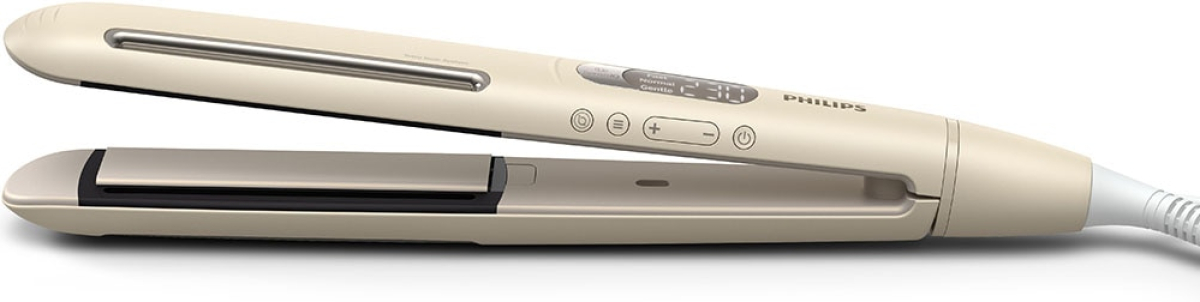 Преса Philips 8000 Series, 230°C, Грижа с йони, 3 режима, 315 сек, LED дисплей, Златистна ниска цена с бърза доставка - BestPC.BG