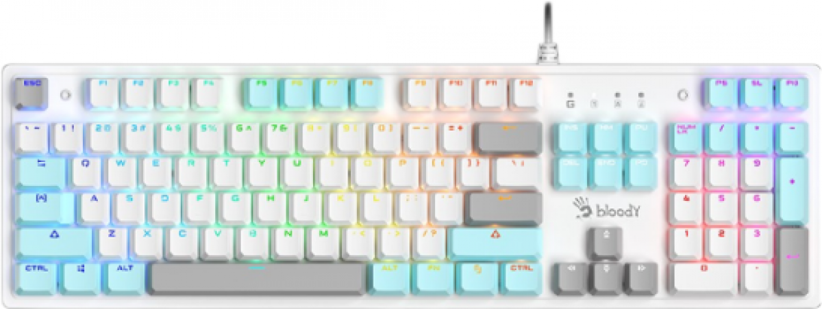 Клавиатура Геймърска A4tech Bloody S510R, Brown Switch, RGB, Бялана ниска цена с бърза доставка - BestPC.BG