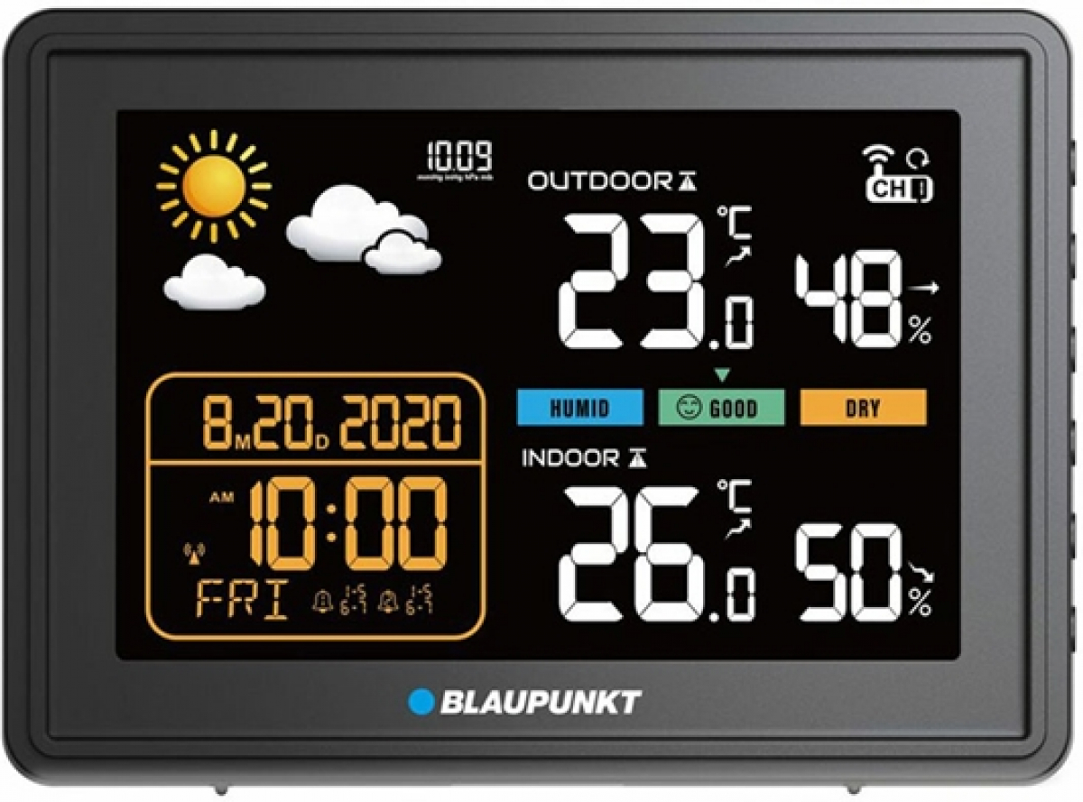 Станция Blaupunkt Метеостанция WS30BK, с 1 сензорна ниска цена с бърза доставка - BestPC.BG