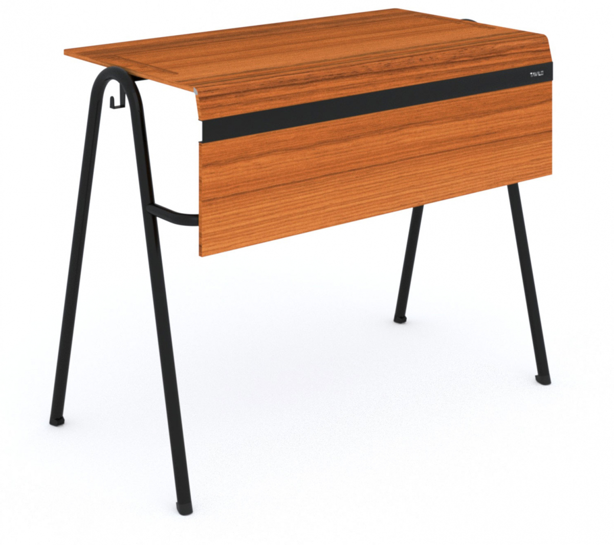 Бюро Работно RFG Учителска маса Dale, над VIII клас, 900 х 500 х 50 mm, тиково дърво, черен метална ниска цена с бърза доставка - BestPC.BG
