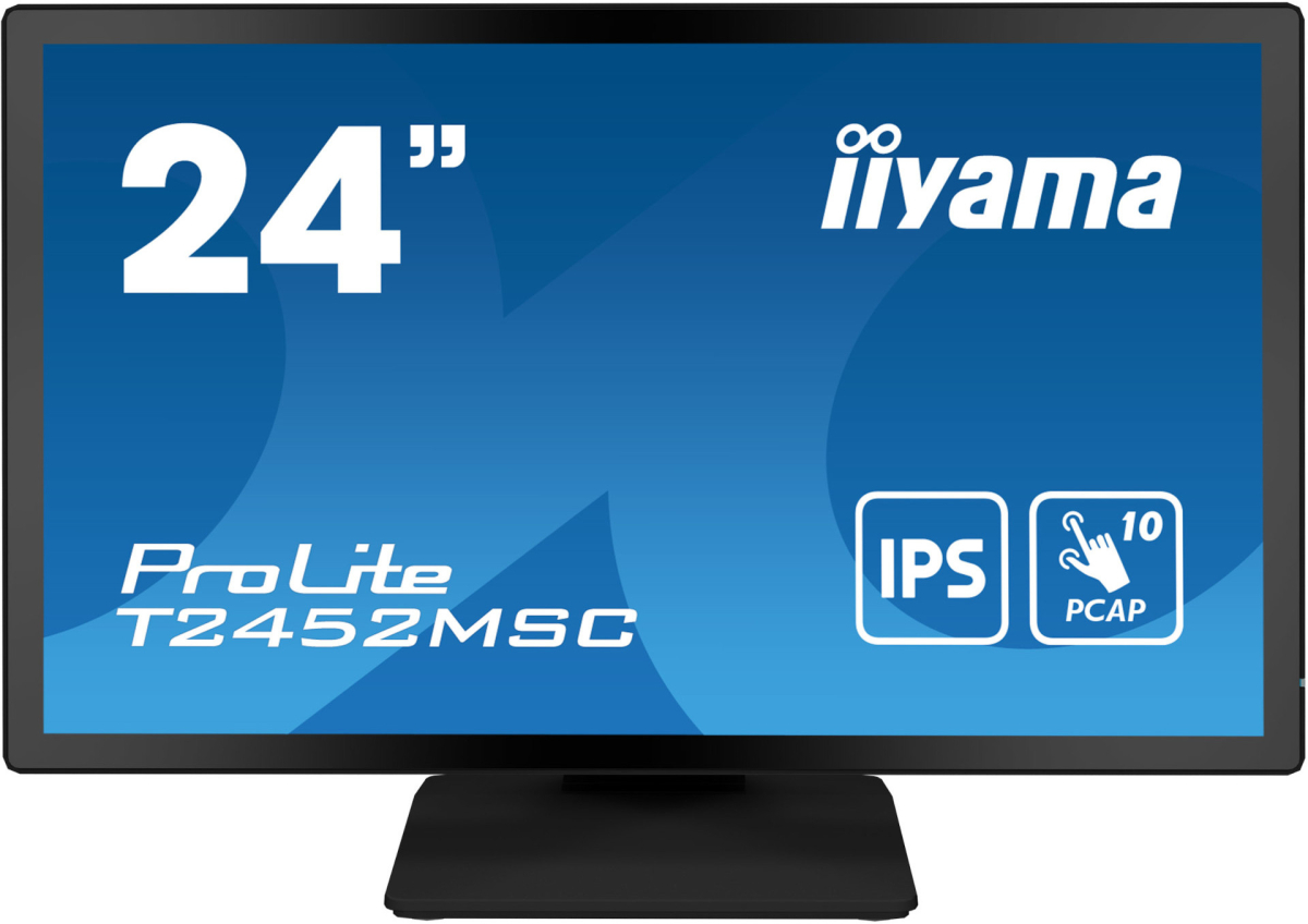 Монитор IIYAMA T2452MSC-B1, 23.8\'\', IPS Panel, 16:9, 1920 x1080, 400cd/m2, 14msна ниска цена с бърза доставка - BestPC.BG