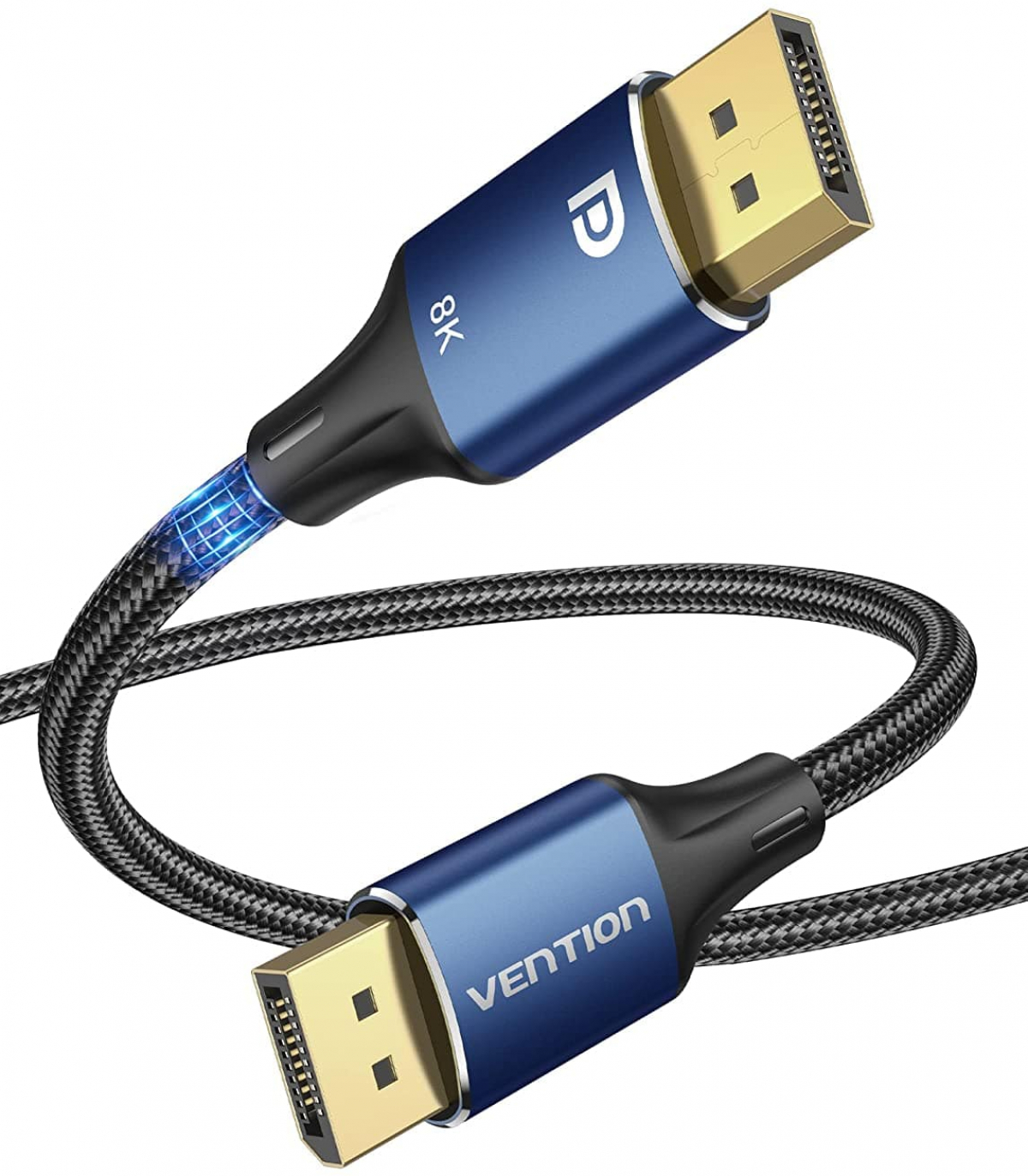 Vention кабел Display Port 1.4 DP M - M 8K 1.5m - Cotton Braided, Blue Aluminumна ниска цена с бърза доставка - BestPC.BG