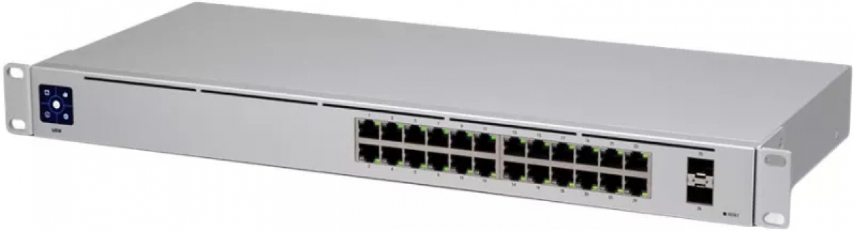 Комутатор/Суич Ubiquiti USW-24, 24x Gbit, 2xSFP слота, L2 управляем, 1.3" цветен дисплейна ниска цена с бърза доставка - BestPC.BG