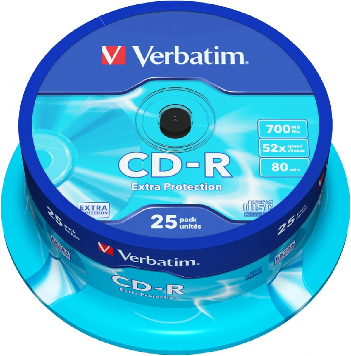 Продукт Verbatim CD-R 700MB 52X EXTRA PROTECTION SURFACE (25 PACK)на ниска цена с бърза доставка - BestPC.BG