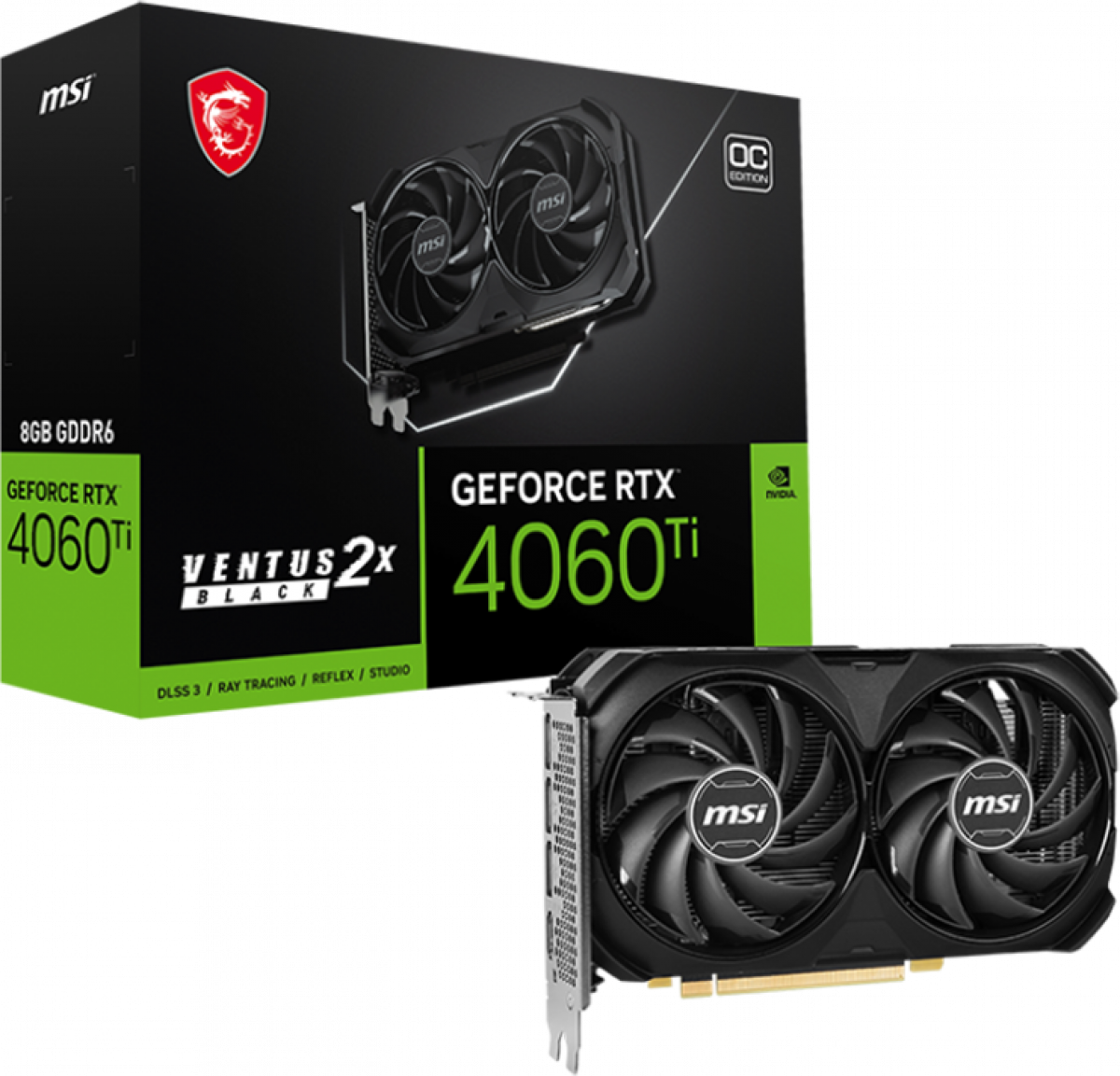 Видеокарта MSI GeForce RTX 4060Ti Ventus OC, 8GB GDDR6, 128bit, PCIe 4.0, 3x DP 1.4a, HDMIна ниска цена с бърза доставка - BestPC.BG