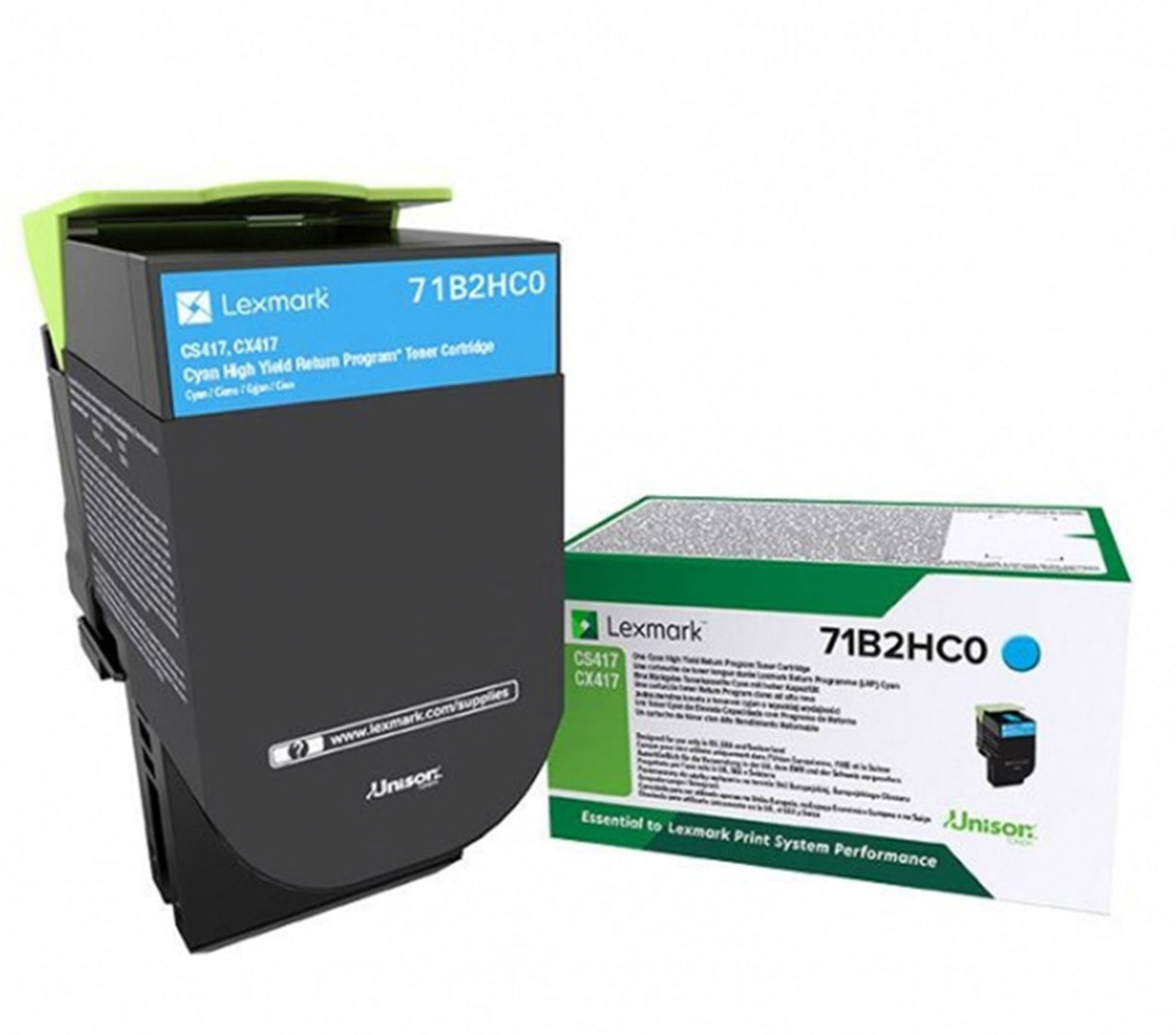 Lexmark Тонер 71B2HC0, 3500 страници-5%, Cyanна ниска цена с бърза доставка - BestPC.BG