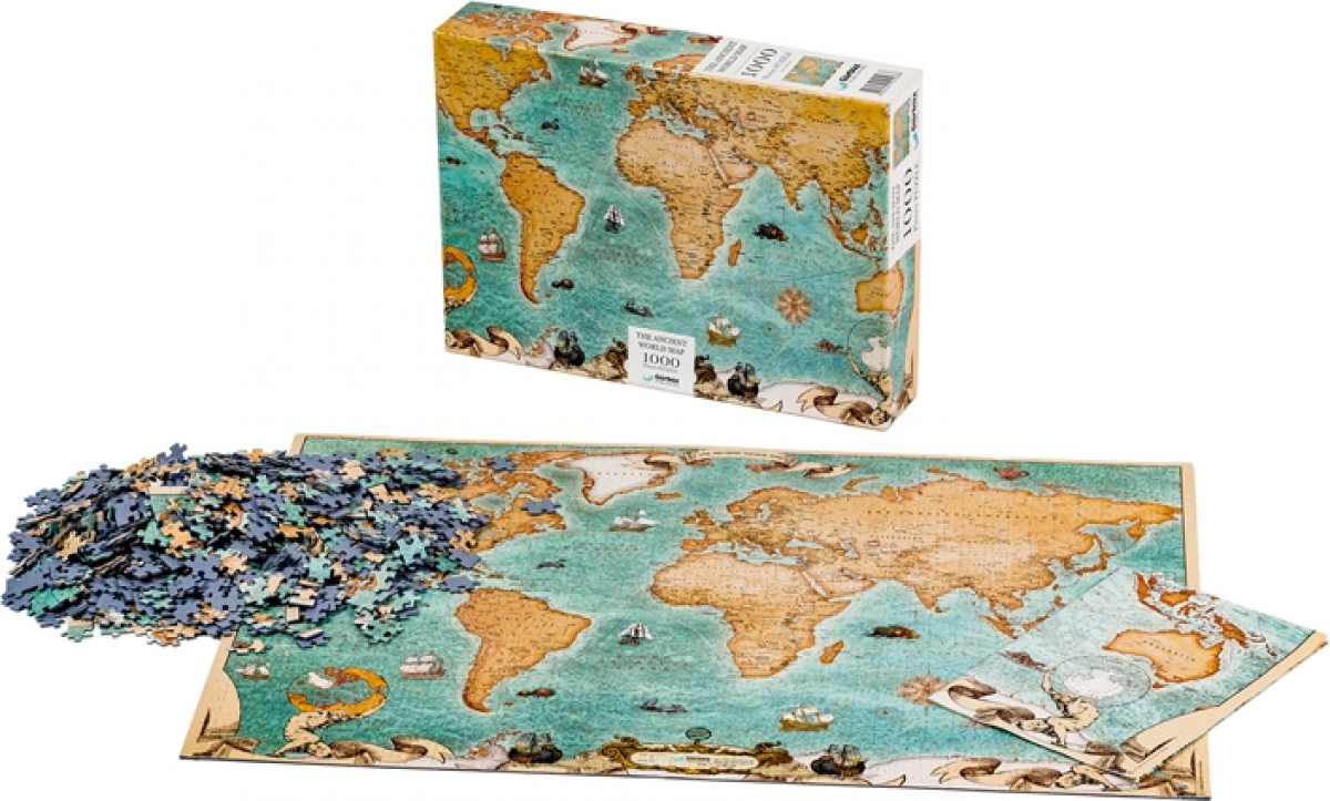 Пъзел, античен, с карта, 1000 частина ниска цена с бърза доставка - BestPC.BG