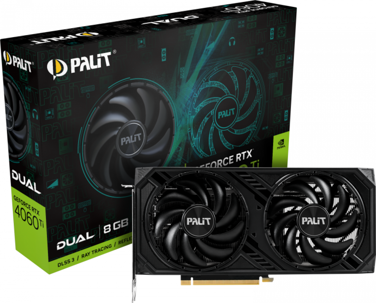 Видеокарта Palit GeForce RTX 4060 Ti Dual 8GBна ниска цена с бърза доставка - BestPC.BG