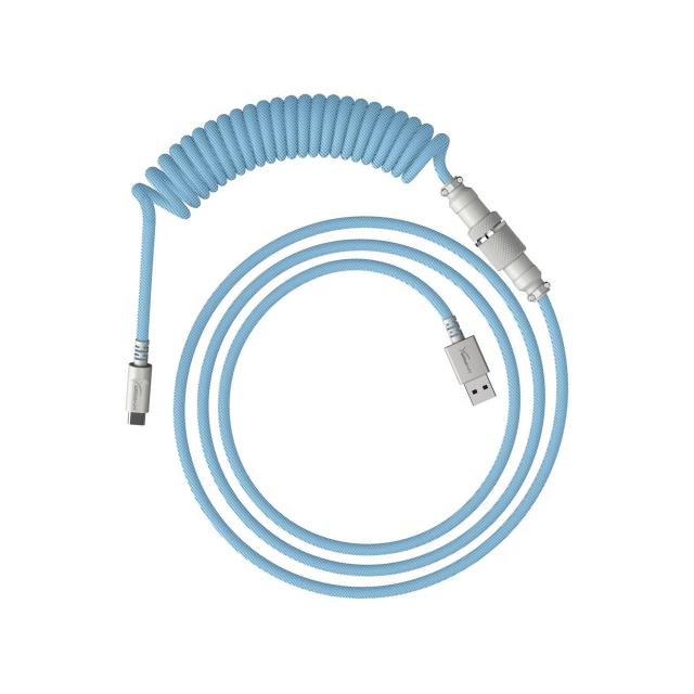 Продукт Кабел за клавиатура HyperX Coiled Cable USB-C Light Blue-Whiteна ниска цена с бърза доставка - BestPC.BG