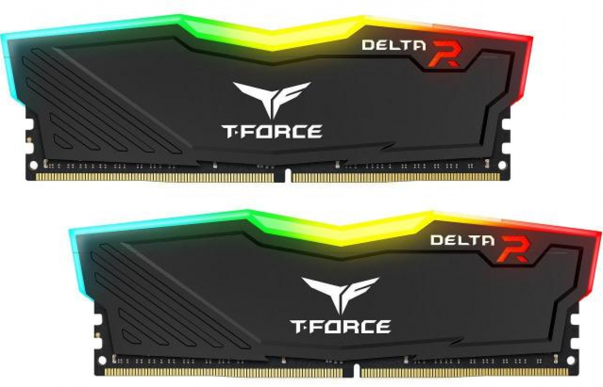Памет Team Group T-Force Delta RGB Black DDR4 - 16GB (2x8GB) 3200MHz CL16-20-20-40 1.35Vна ниска цена с бърза доставка - BestPC.BG