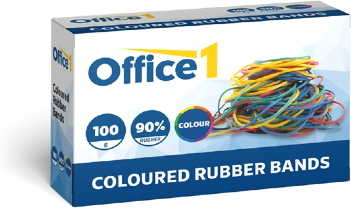 Ластици, 90% каучук, цветни, 100 g, в кутияна ниска цена с бърза доставка - BestPC.BG