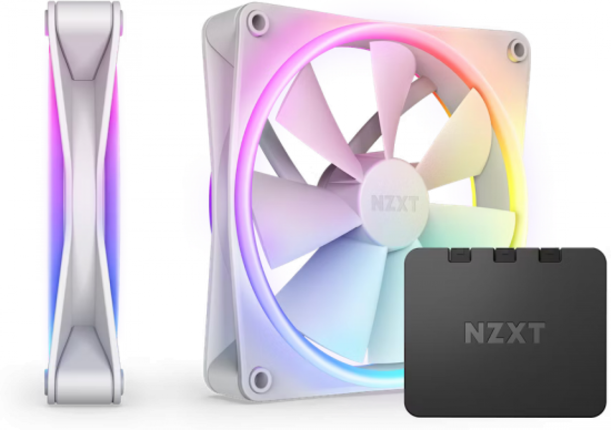 Вентилатор Комплект NZXT F140 RGB Duo White 2 бр + RGB Контролерна ниска цена с бърза доставка - BestPC.BG
