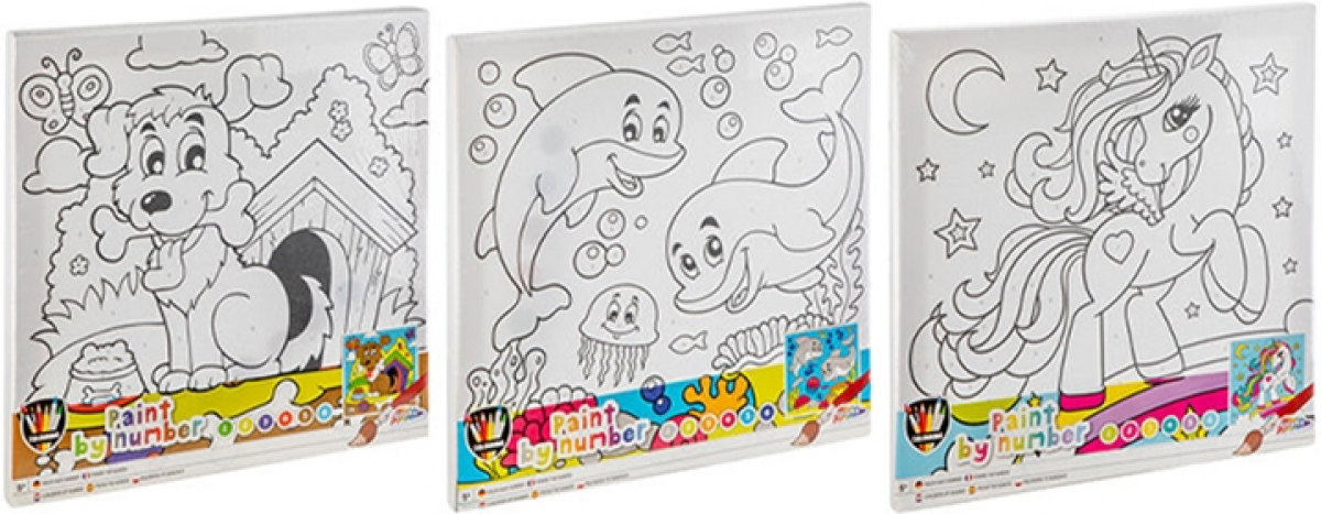 Moxy Комплект рисуване по номера, с 6 бои и 2 четки, асорти, 48 брояна ниска цена с бърза доставка - BestPC.BG