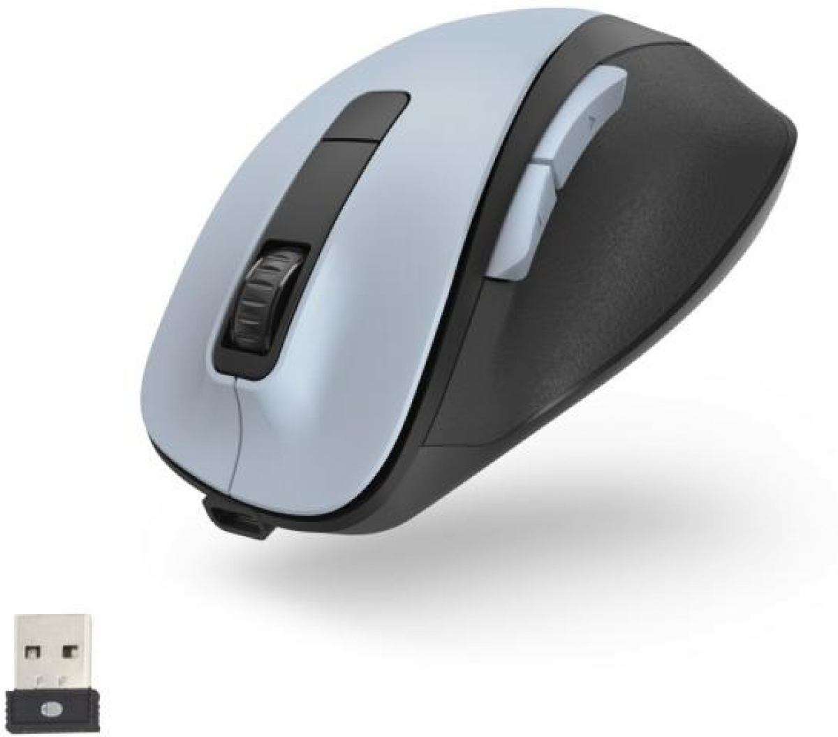 Мишка HAMA MW-500 Recharge, светло синьо, 6 бут.,800-1200-1600 dpi, безшумнана ниска цена с бърза доставка - BestPC.BG