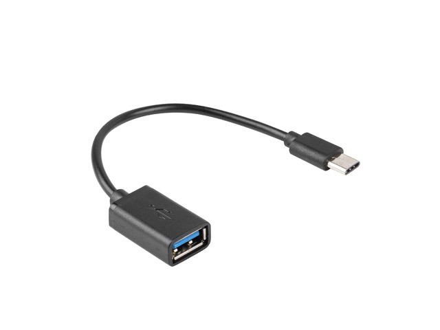 Кабел/адаптер Lanberg adapter USB-C(m) 2.0 -- USB-A(f) cable 15cm OTG, blackна ниска цена с бърза доставка - BestPC.BG