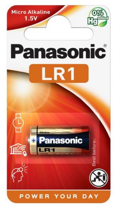 Алкална батерия PANASONIC LR1 -1 бр. в опаковка- 1.5Vна ниска цена с бърза доставка - BestPC.BG