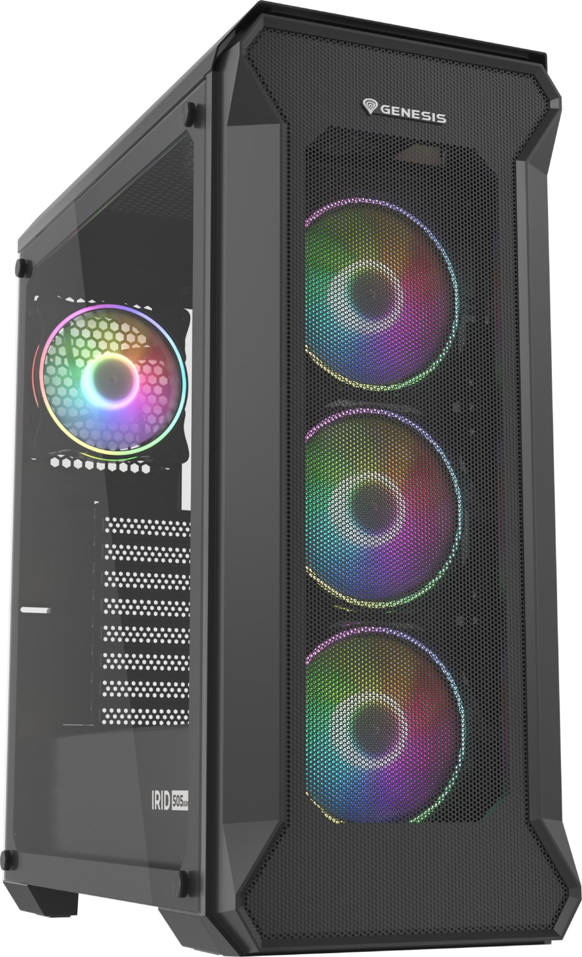 Кутия Genesis Irid 505 V2 ARGB, Mid Tower, ATX, Micro ATX, 2x USBна ниска цена с бърза доставка - BestPC.BG