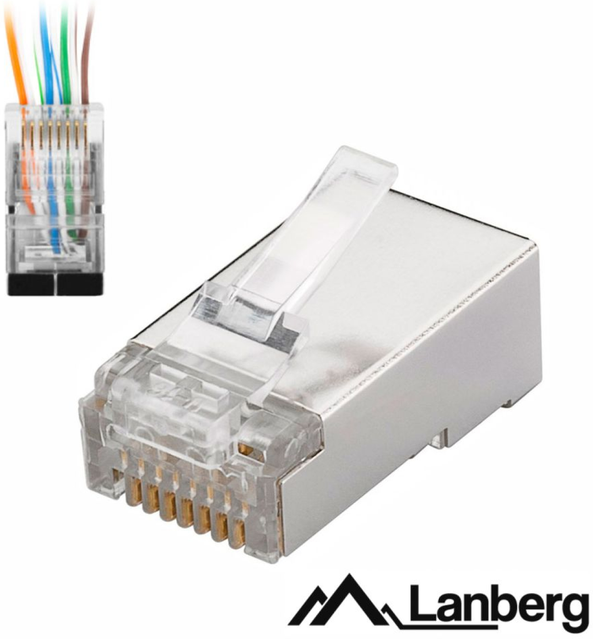 Конектор / букса Lanberg RJ-45 FTP CAT.5e plug 8P8C Pass Throug Type (100 pcs)на ниска цена с бърза доставка - BestPC.BG