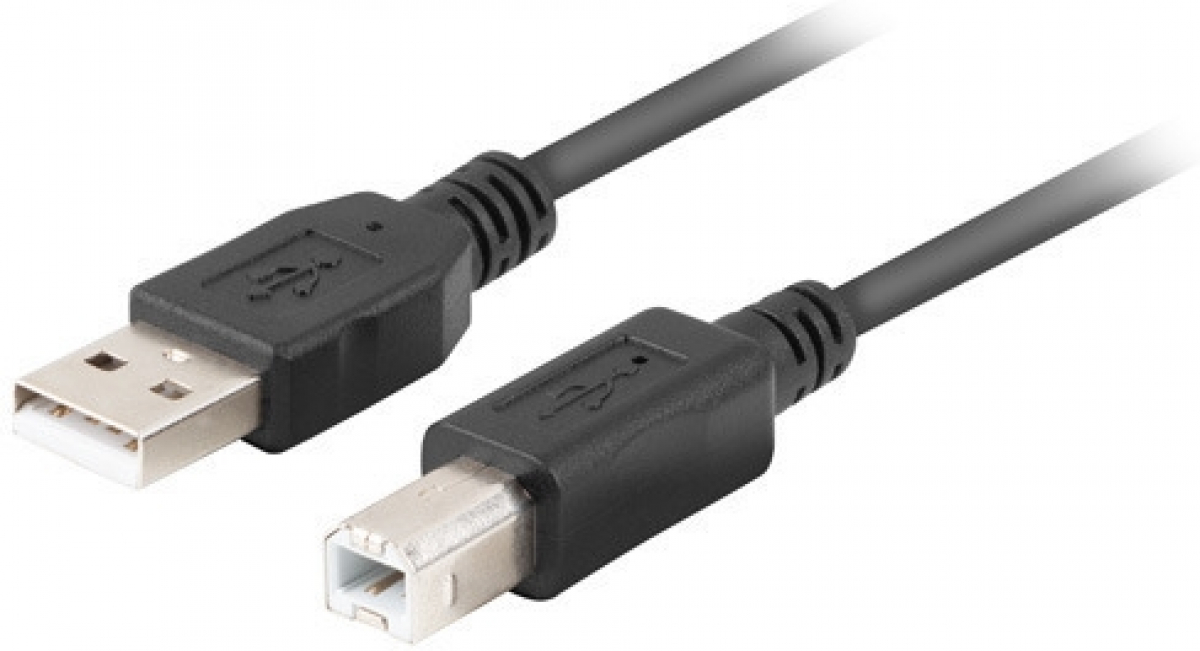 Кабел/адаптер Lanberg Cable USB-A(M)--USB-B(M) 2.0 Ferrite 1.8m Box Blackна ниска цена с бърза доставка - BestPC.BG