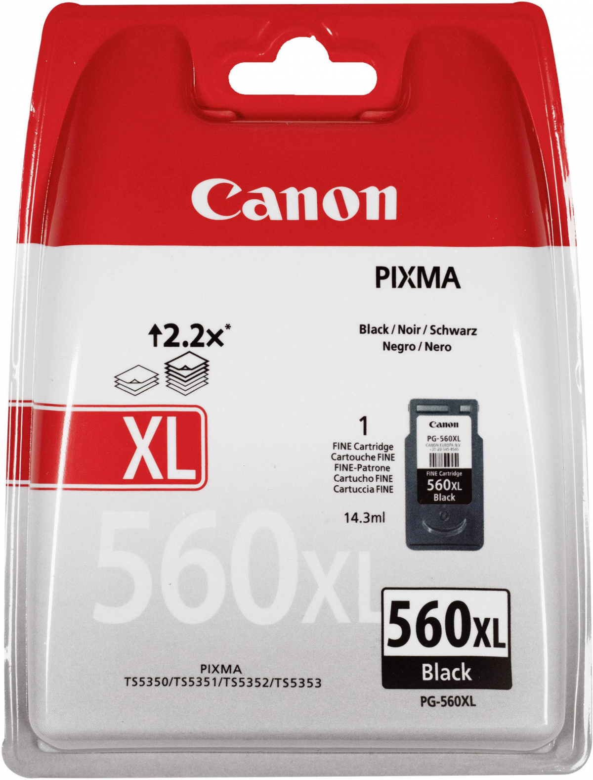 Касета с мастило Canon Патрон PG-560XL, 400 страници-5%, Blackна ниска цена с бърза доставка - BestPC.BG