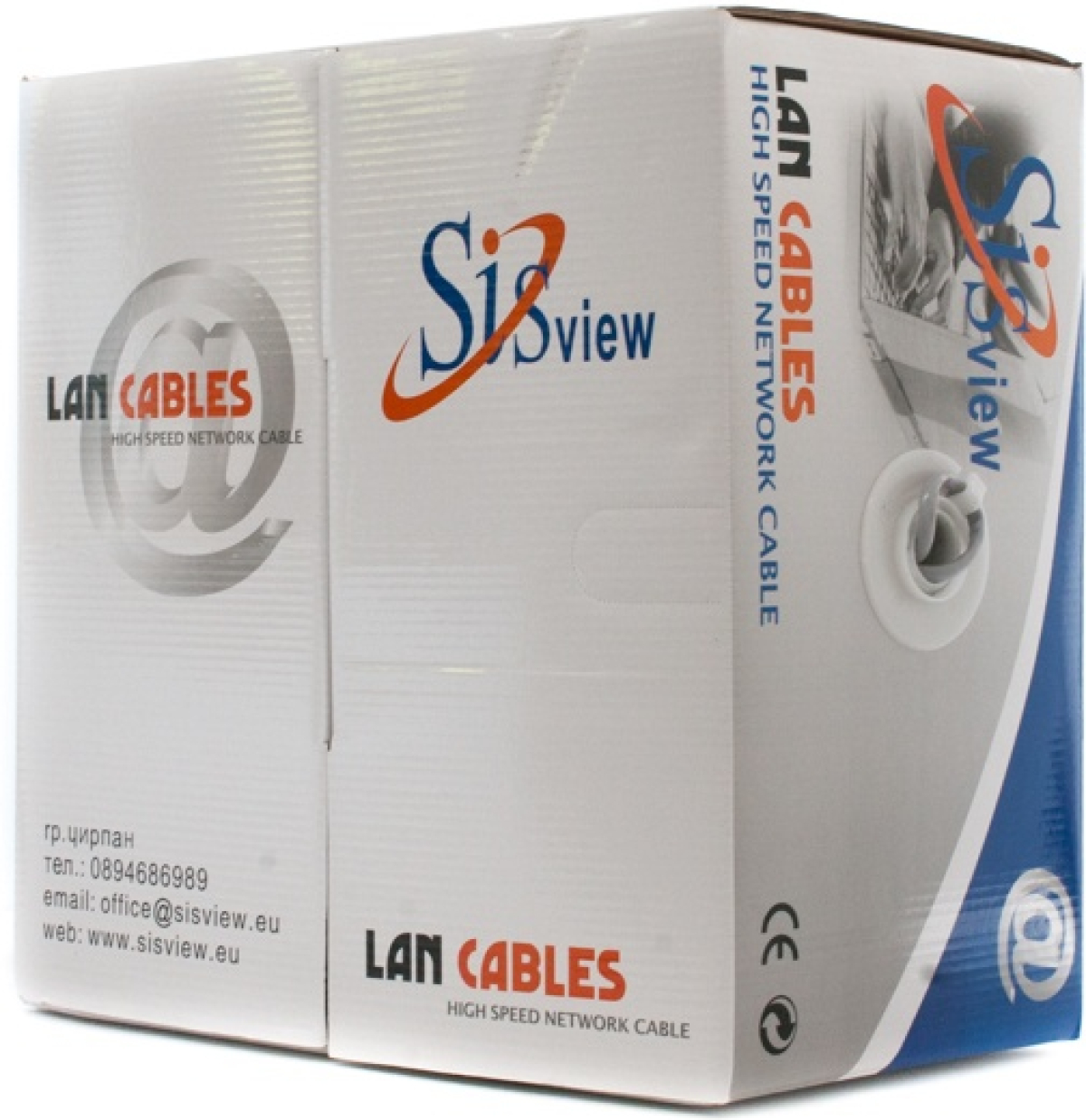 Инсталационен LAN кабел  LAN кабел  FTP CAT6 4 x 2pair x 0.57mm. CCA 305м. кашонна ниска цена с бърза доставка - BestPC.BG