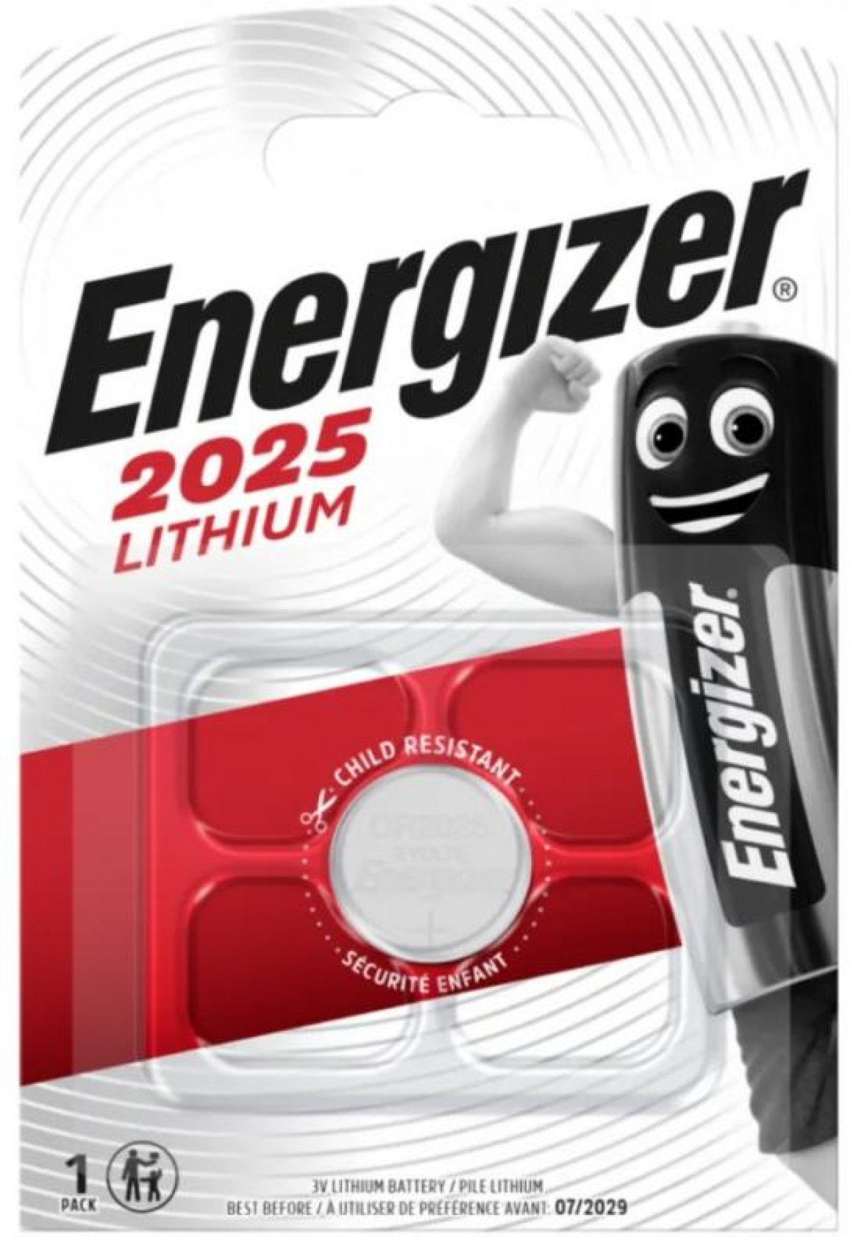 Бутонна батерия литиева ENERGIZER CR2025, 3V, 1 бр. в блистерна ниска цена с бърза доставка - BestPC.BG