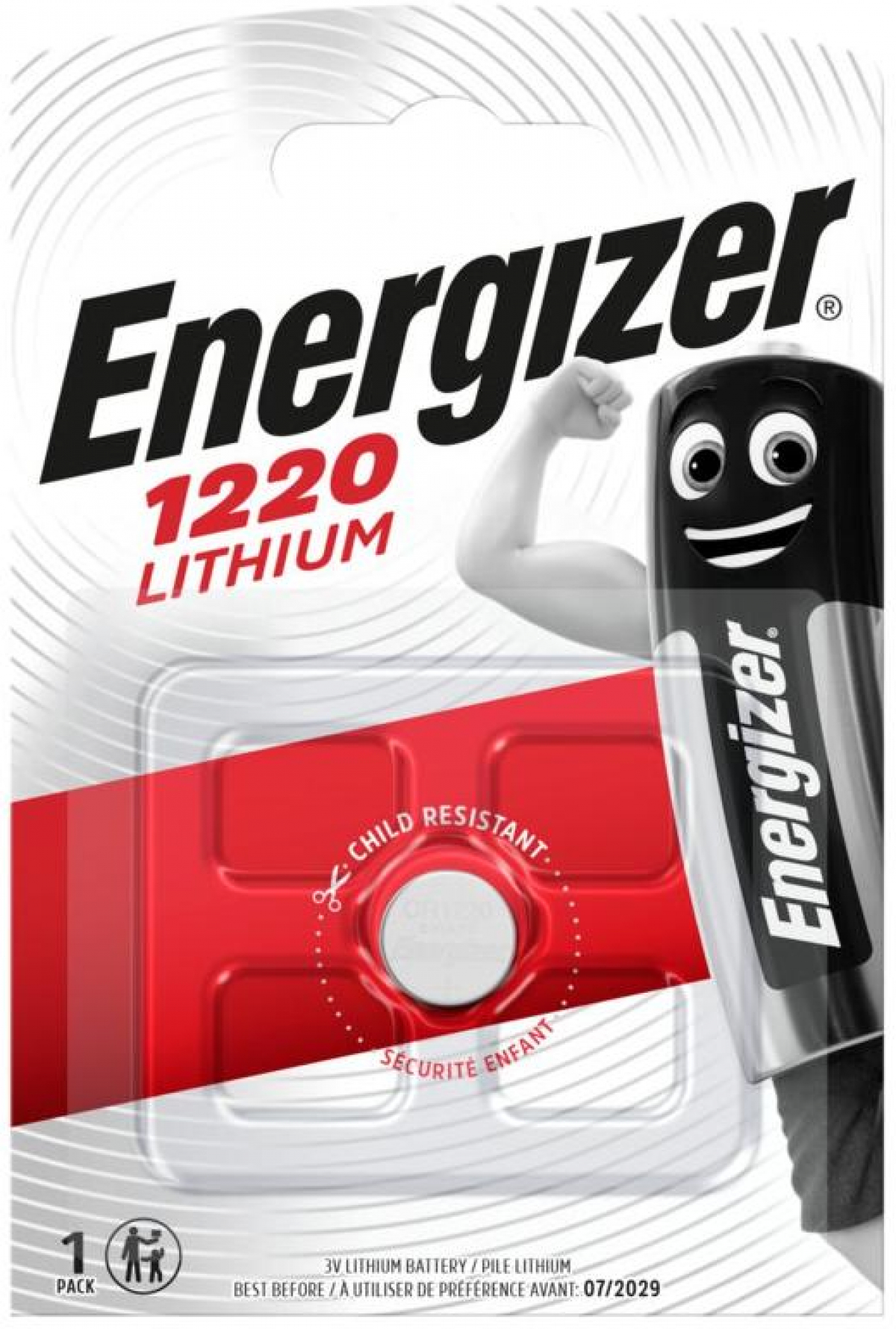 Бутонна батерия литиева ENERGIZER  CR1220 3Vна ниска цена с бърза доставка - BestPC.BG
