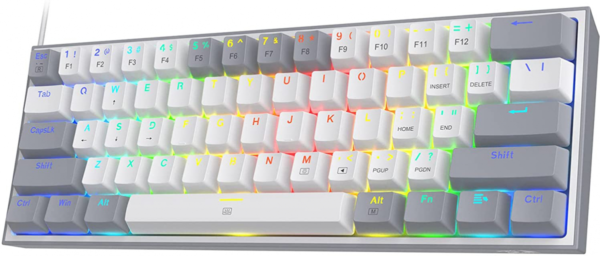 Клавиатура Redragon Fizz PRO K616, USB Type-C, Bluetooth 5.0, RGB, Red switch, Сивна ниска цена с бърза доставка - BestPC.BG