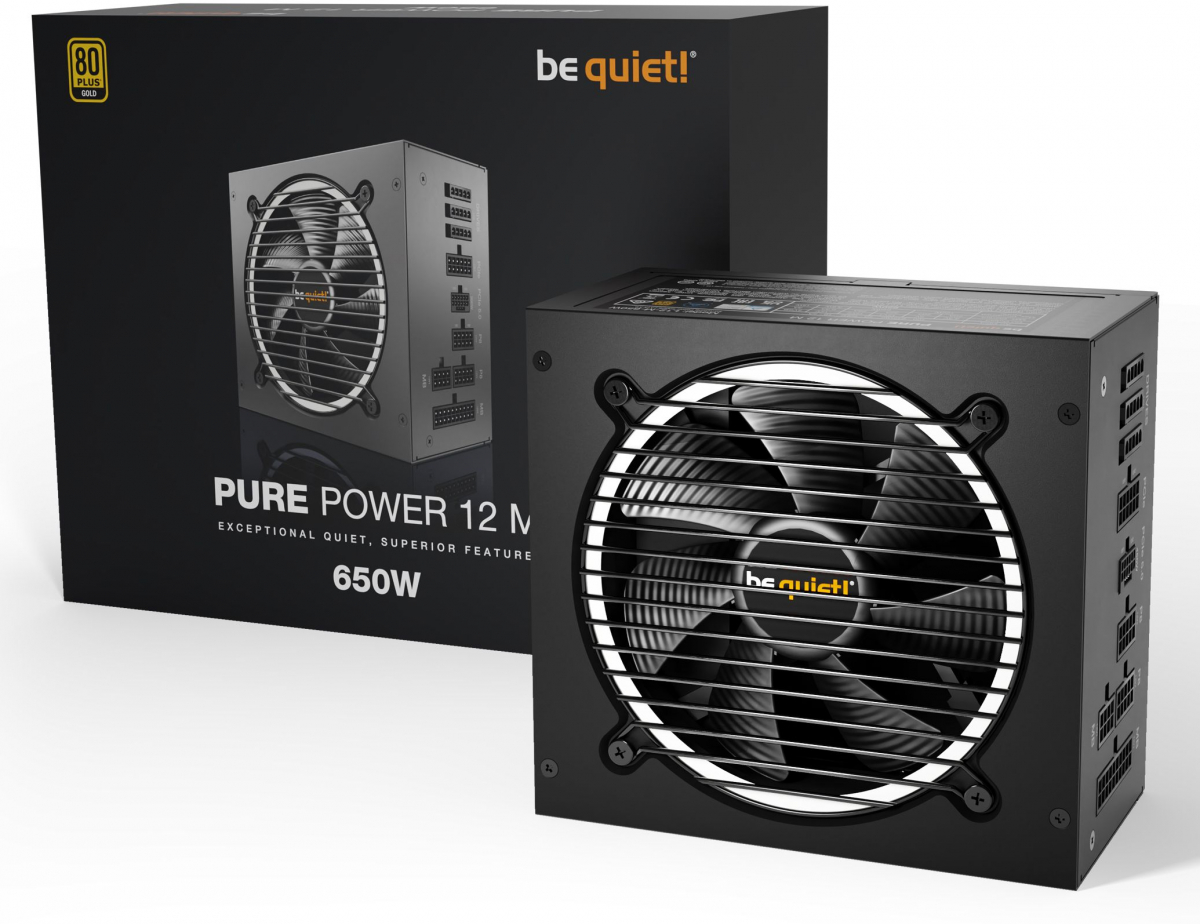 Захранване be quiet Pure Power 12 M, 650W, ATX, Active PFC, 80+ GOLDна ниска цена с бърза доставка - BestPC.BG