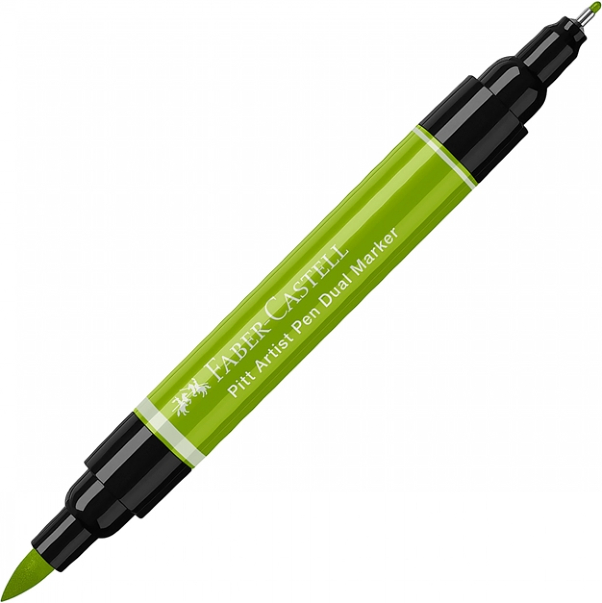 Faber-Castell Маркер Pitt Artist Dual, № 170, майскозеленна ниска цена с бърза доставка - BestPC.BG