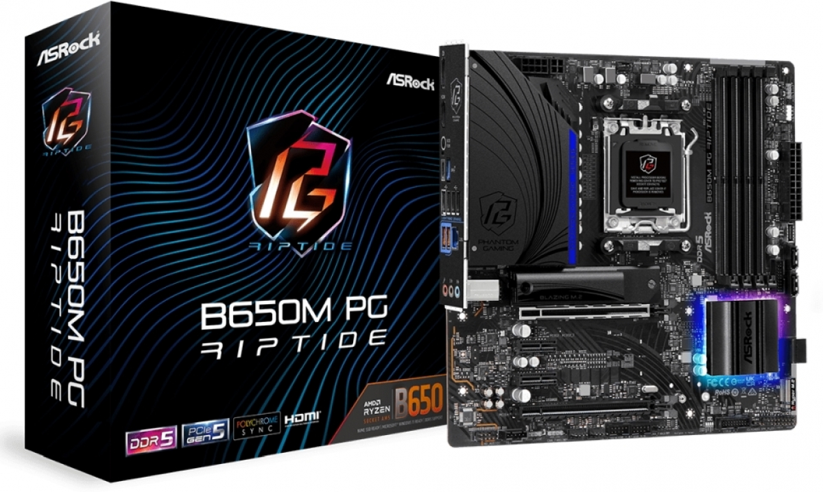 Дънна платка Asrock B650M Phantom Gaming Riptideна ниска цена с бърза доставка - BestPC.BG
