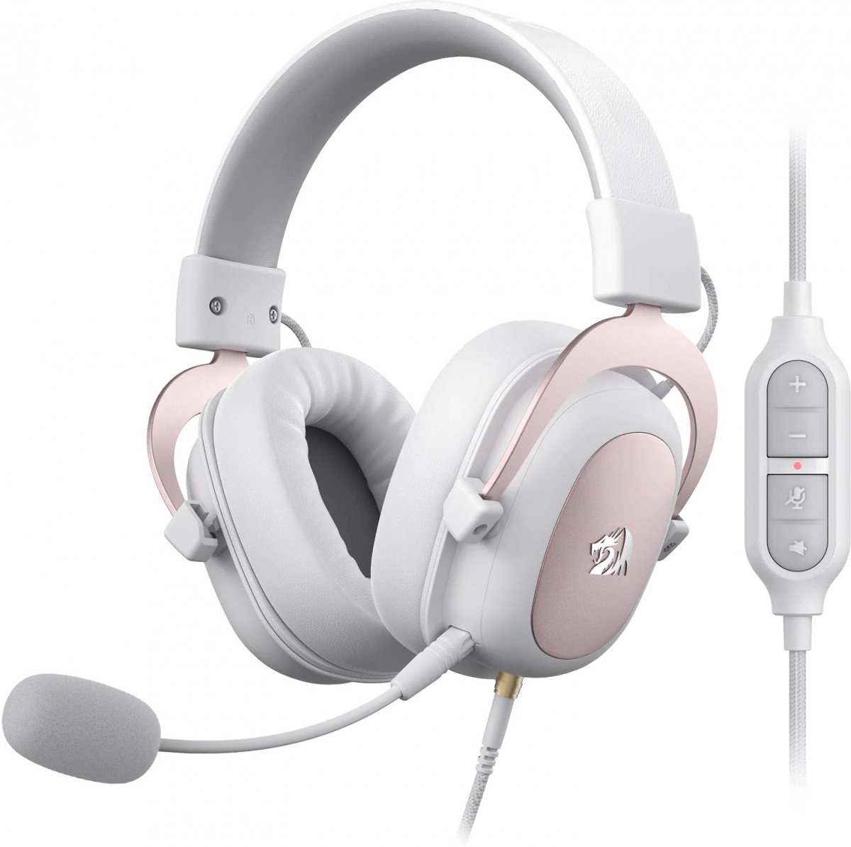 Слушалки Redragon Zeus H510, Over-Ear, 3.5мм жак, Гейминг, Микрофон, 2м кабел, Бялна ниска цена с бърза доставка - BestPC.BG