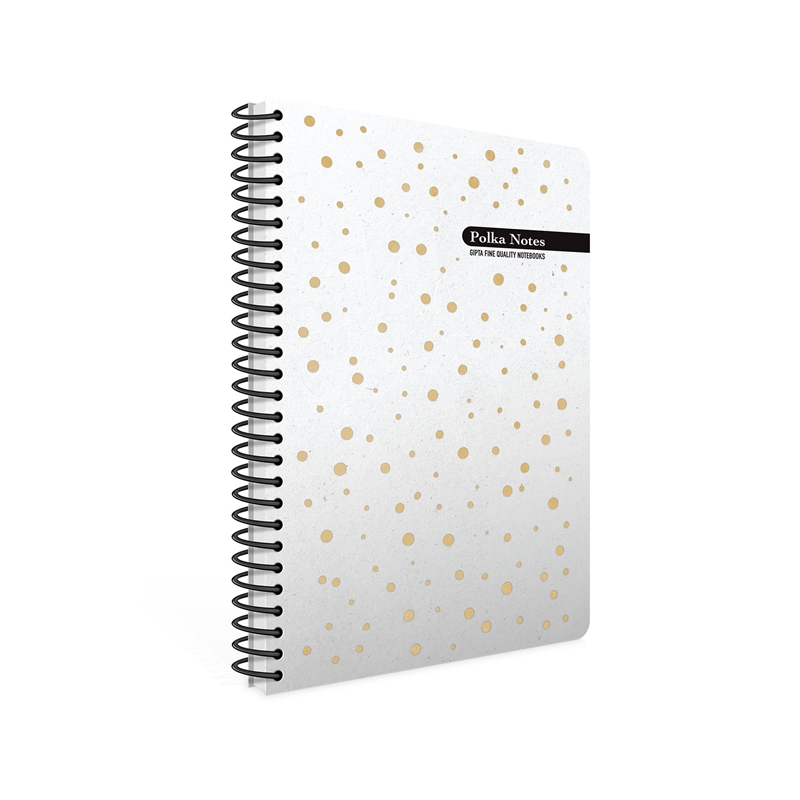 Gipta Тетрадка Polka Notes, кремава хартия, широки редове, твърда корицана ниска цена с бърза доставка - BestPC.BG