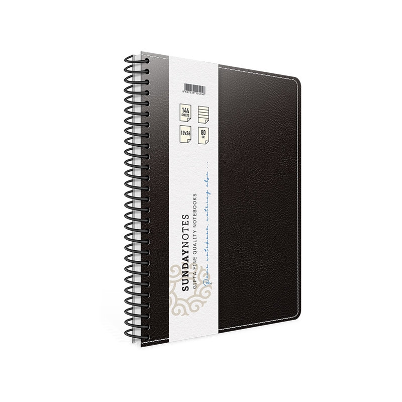 Gipta Тетрадка Sunday Notes, кремава хартия, широки редове, твърда корицана ниска цена с бърза доставка - BestPC.BG
