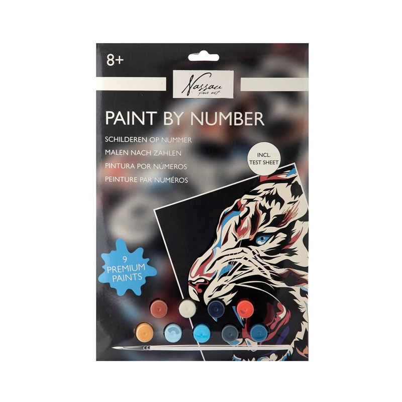 Nassau Рисуване по номера на картон - Тигър, 33.5 х 23.8 cmна ниска цена с бърза доставка - BestPC.BG