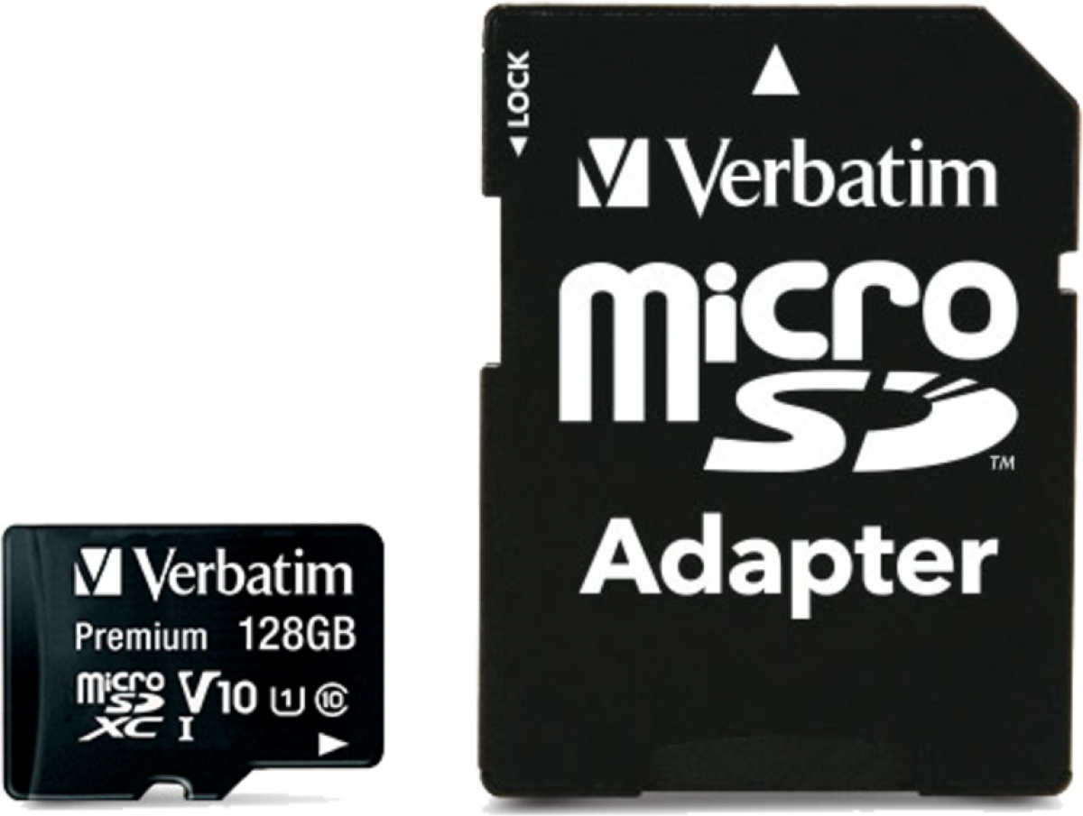 Verbatim micro SDXC, 128GB Class 10, с влючен адаптер в комплектана ниска цена с бърза доставка - BestPC.BG