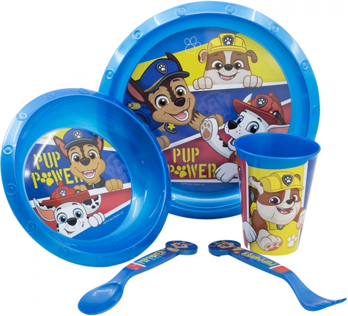 Stor Комплект Пес Патрул, чаша, купа, чиния и приборина ниска цена с бърза доставка - BestPC.BG