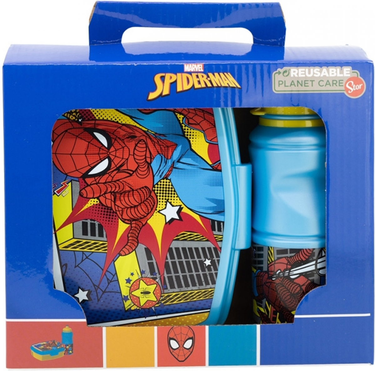 Stor Комплект Spiderman, бутилка и кутия за сандвичина ниска цена с бърза доставка - BestPC.BG