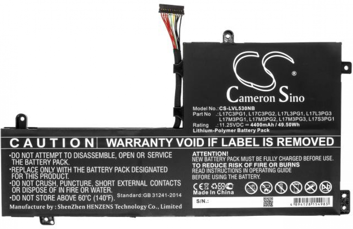 Батерия за лаптоп LENOVO L17C3PG1 Legion Y530 Y730 LVL530NB 11.25V 4400mAhна ниска цена с бърза доставка - BestPC.BG