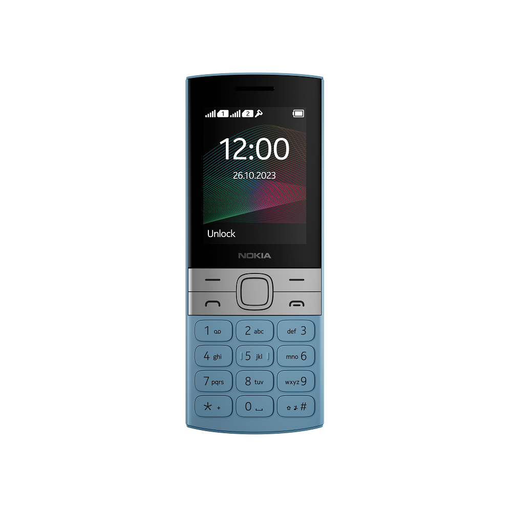 Смартфон Nokia 150 2023, 2.4\'\', 4MB RAM, 0.3 MP със светкавица, светлосин цвятна ниска цена с бърза доставка - BestPC.BG