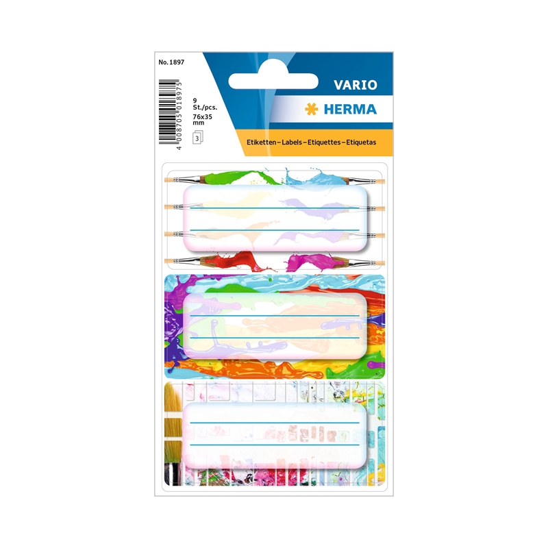 Herma Самозалепващи се етикети Цветове, ученически, 9 брояна ниска цена с бърза доставка - BestPC.BG