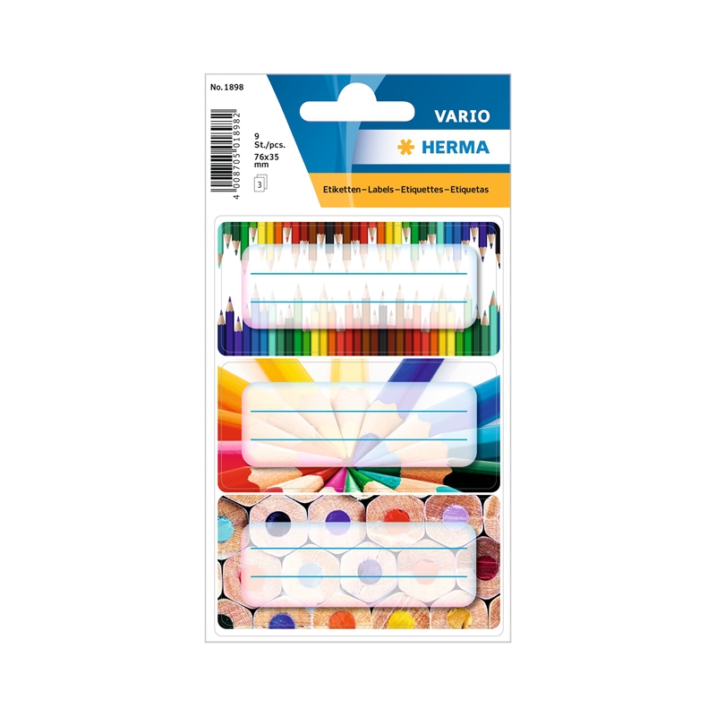 Herma Самозалепващи се етикети Моливи, ученически, 9 брояна ниска цена с бърза доставка - BestPC.BG