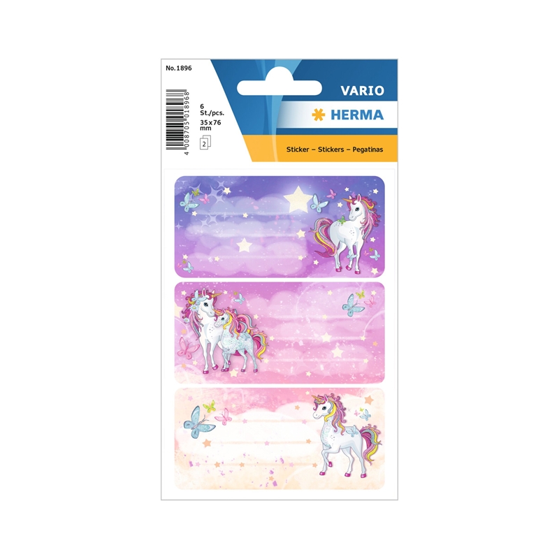 Herma Самозалепващи се етикети Еднорог, ученически, 6 брояна ниска цена с бърза доставка - BestPC.BG