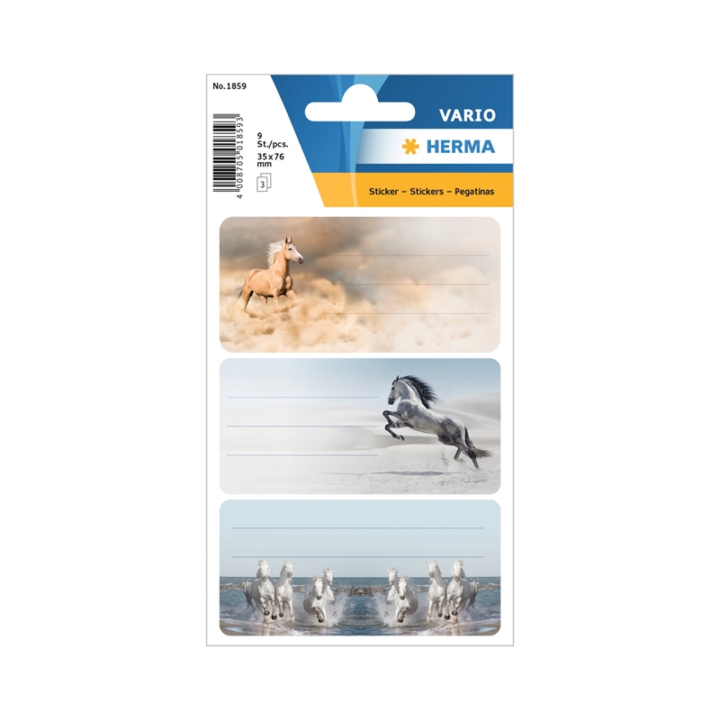 Herma Самозалепващи се етикети Коне, ученически, 9 брояна ниска цена с бърза доставка - BestPC.BG